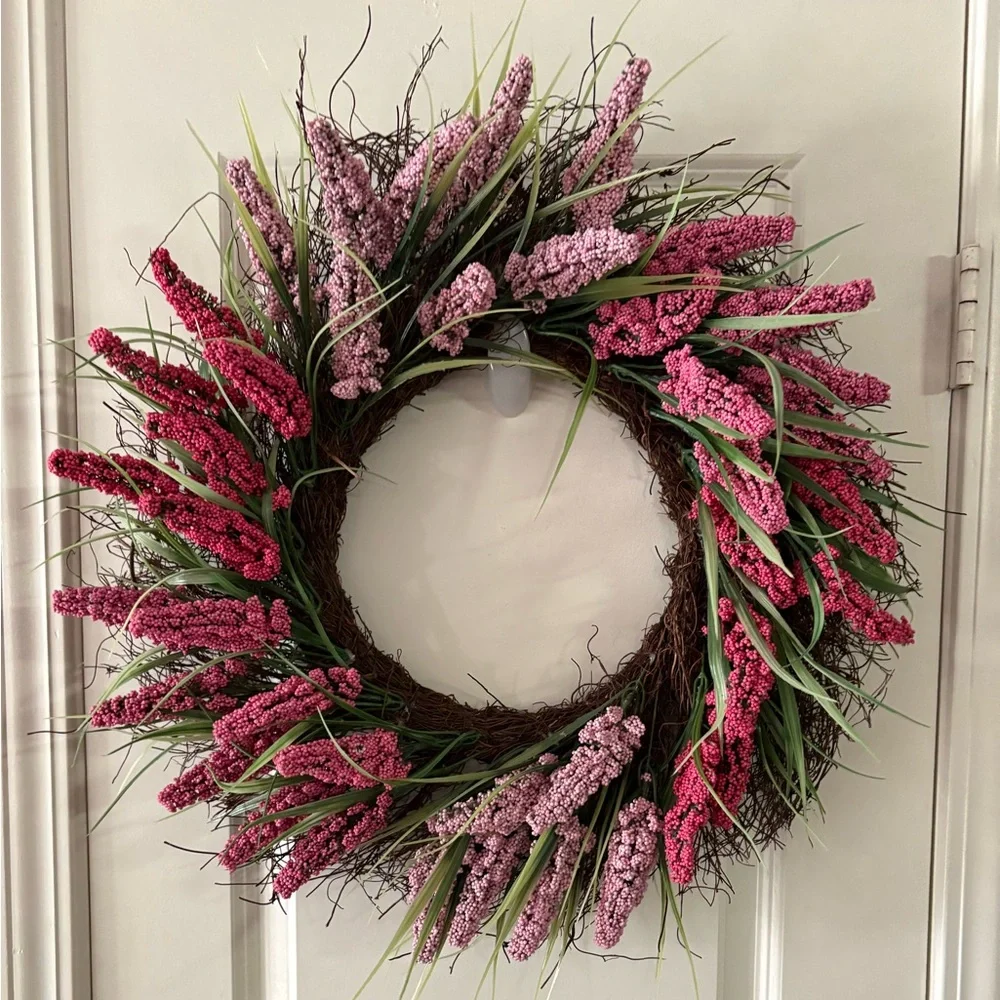 Pink and Purple Floral Wreath